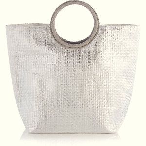 Awesome Adora Silver Tote by Shiraleah